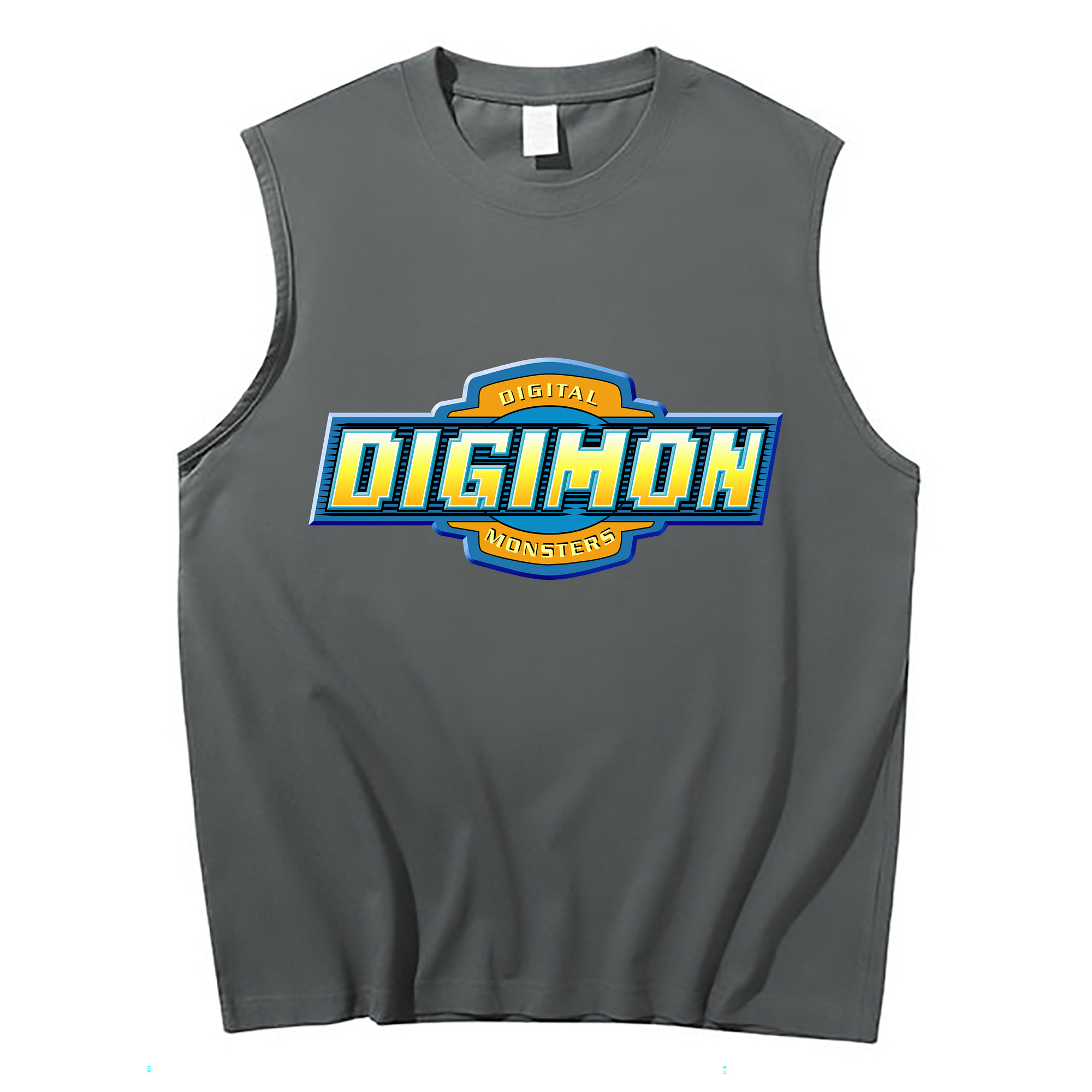 （画像用） Digimon デジタルモンスター/デジモン コットン100％タンクトップ（フロントプリント）